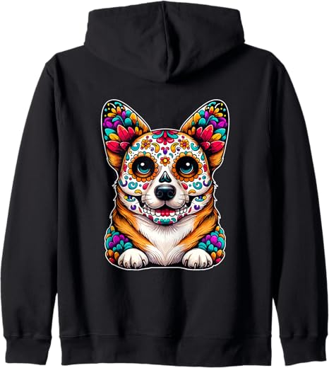 Cute Day Of Dead Sugar Skull Lover - sugar skull zip up hoodie mens