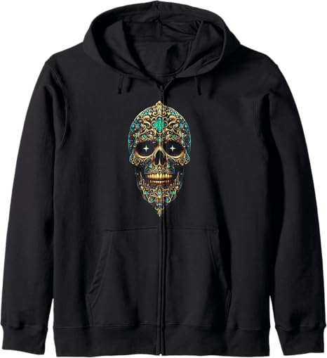 Vintage Antique Sugar Skull Head T-Shirt - sugar skull hoodie mens