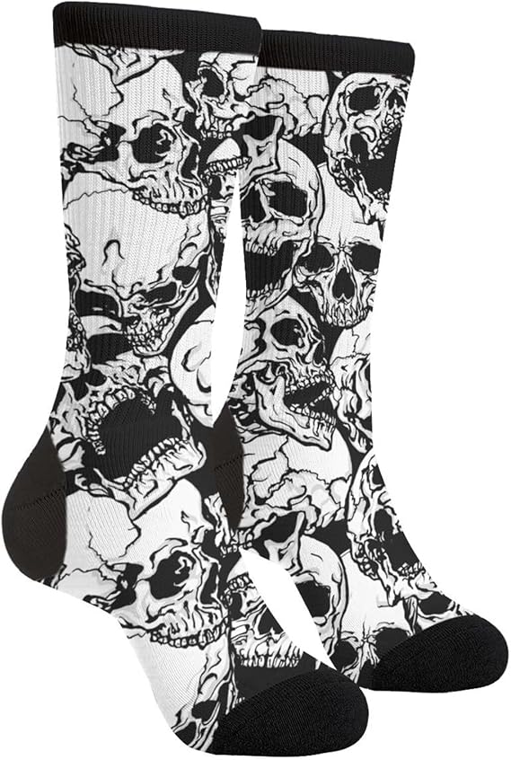JIEKENMO - sugar skull socks womens