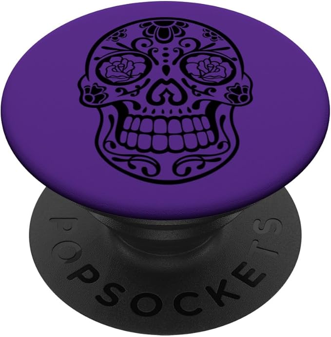 Sugar Skull Cranium Fun Costume with Flowers and Ornaments PopSockets Standard PopGrip - sugar skull christmas ornament