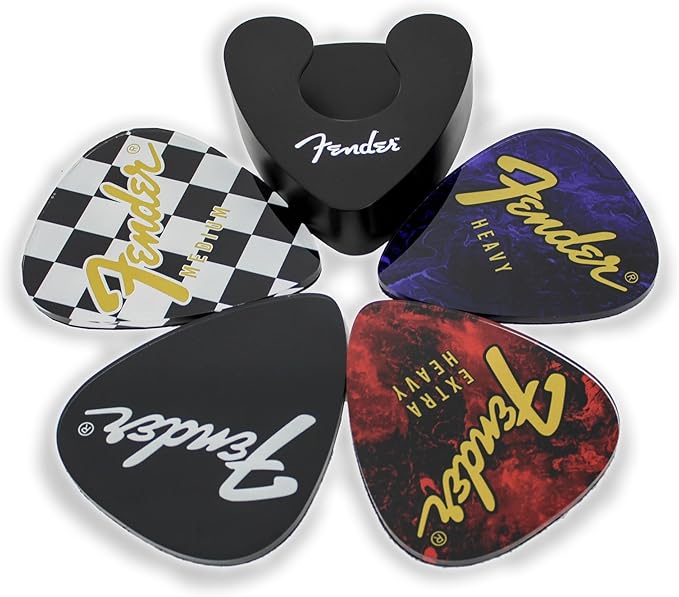 Fender Guitar Pick Shaped Coasters (Set of 4) - sugar skull coasters set