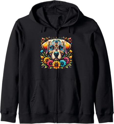 Labrador Retriever Cinco De Mayo Sugar Skull Tee - sugar skull zip up hoodie mens