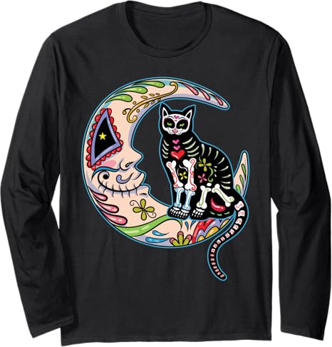 InGENIUS Cat & Moon Shirts & Gifts - sugar skull long sleeve shirt mens