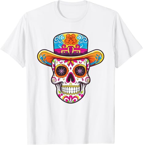 Day Of Dead Sugar Skull Hat - sugar skull face mask