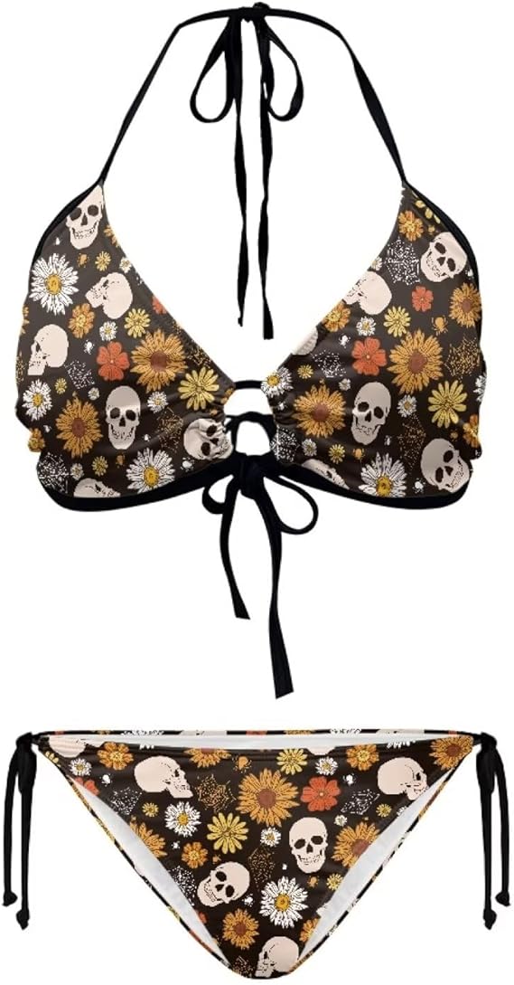ELEDIZI - sugar skull bikini set