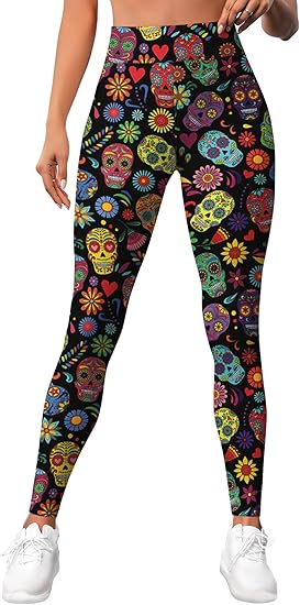 MSBHH - sugar skull leggings for women