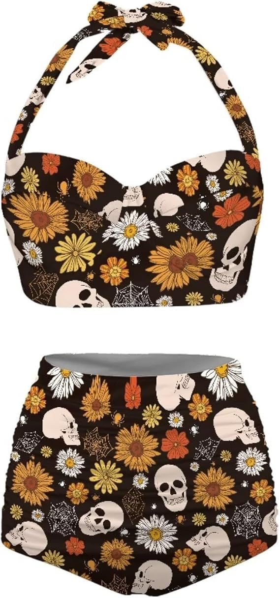 ELEDIZI - sugar skull bikini set