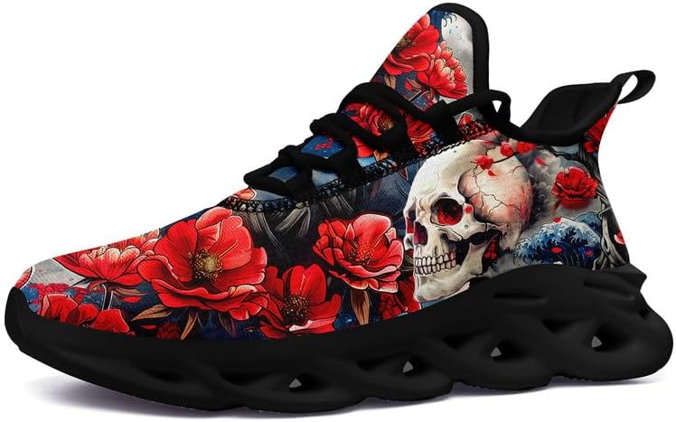 coolcustomize - sugar skull sneakers womens