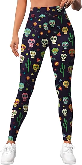 MSBHH - sugar skull leggings for women