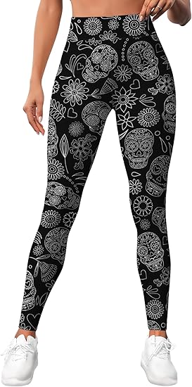 MSBHH - sugar skull leggings for women