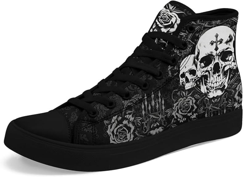 coolcustomize - sugar skull sneakers womens