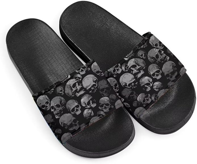 Howilath - sugar skull flip flops womens