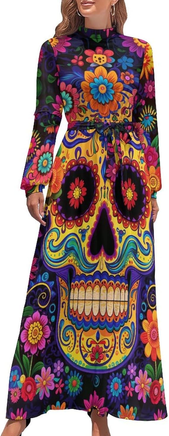 SceuQertc - sugar skull dress womens