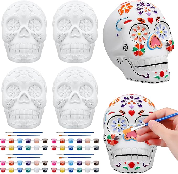 Seenelling - sugar skull slippers womens