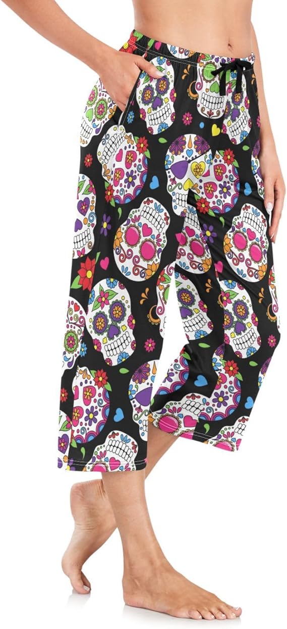Fustylead - sugar skull pajamas womens