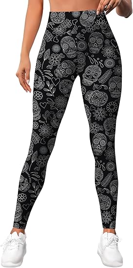 MSBHH - sugar skull leggings for women