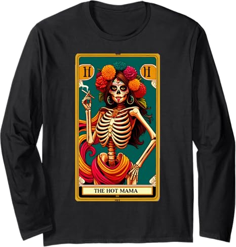 Mom Tees NYC - sugar skull long sleeve shirt mens