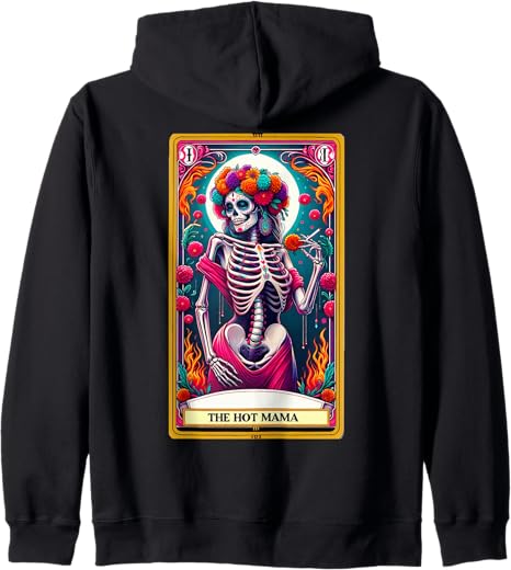 Mom Tees NYC - sugar skull zip up hoodie mens
