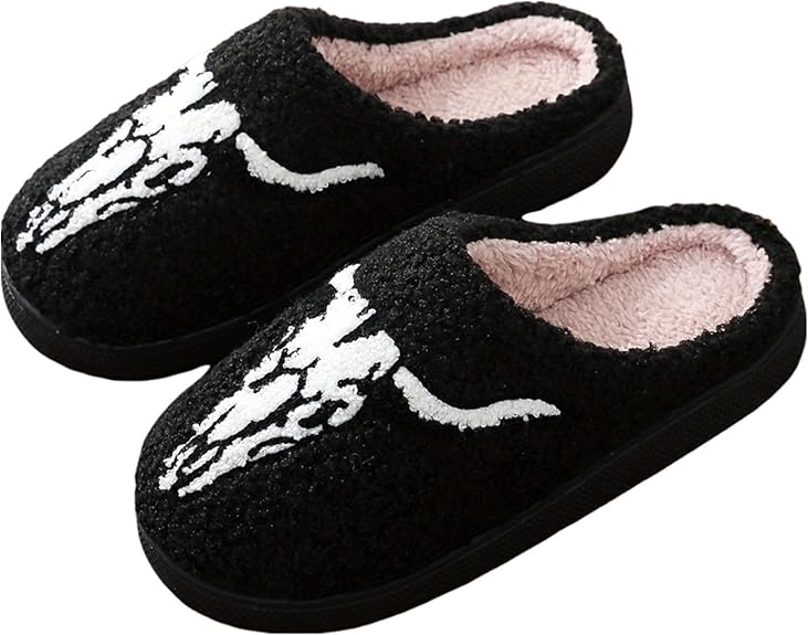 Edobao - sugar skull slippers womens