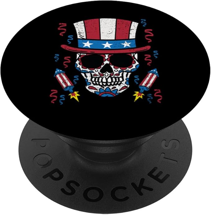 4th Of July Sugar Skull Men Women Kids - sugar skull beanie