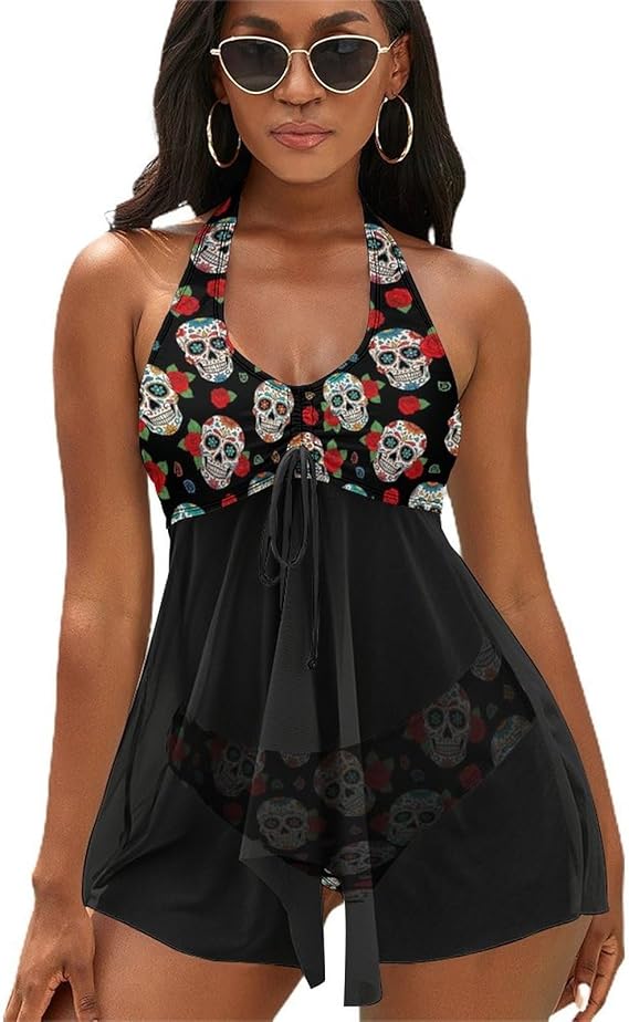 PUYWTIY - sugar skull dress womens