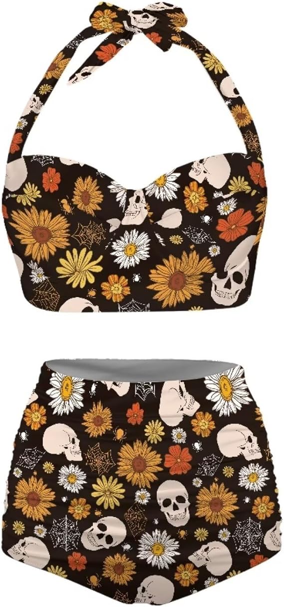 Jndtueit - sugar skull bikini set