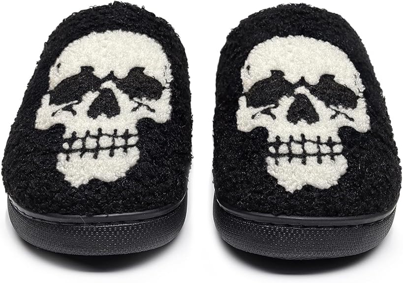 Afellicy - sugar skull slippers womens