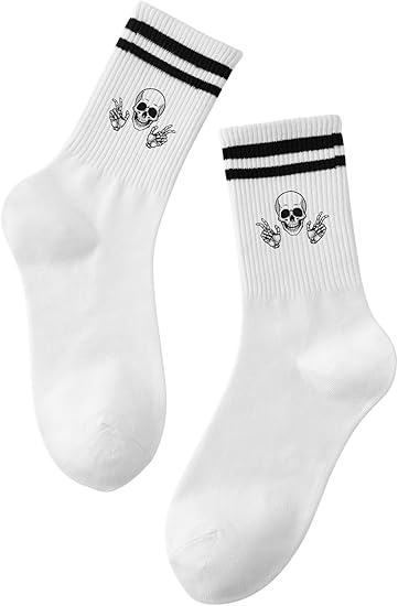SHENHE - sugar skull socks womens