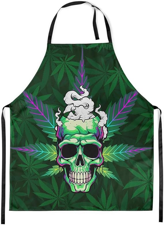 Erosebridal Highland Cow Apron,Red Poppy Floral Chef Apron for Teens Boys Girls Adult - sugar skull apron for women