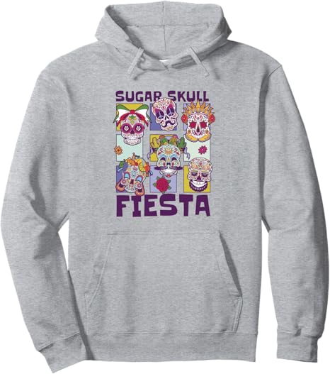Sugar Skull Fiestaa Mexican Skull Lover Mexico Art - sugar skull hoodie mens
