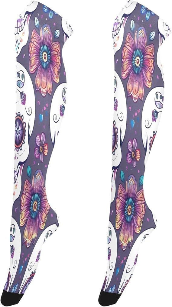 Qilmy - sugar skull boots for women