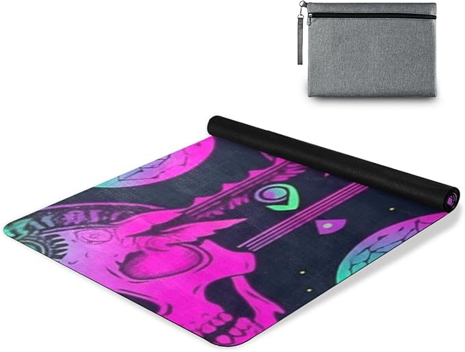 Gothic Witchcraft Skulls Yoga Mat for Home Workout Fitness Mat for Women Non Slip Exercise Mats with Storage Bag - sugar skull yoga mat