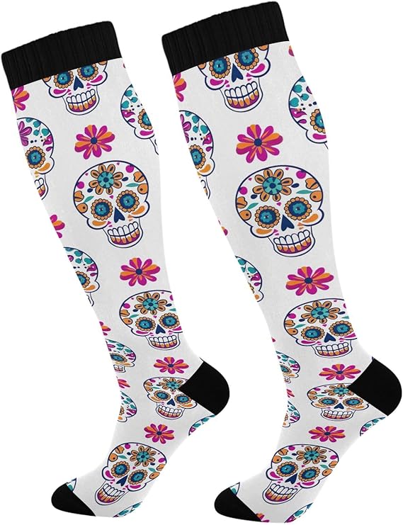 Wassud - sugar skull socks womens