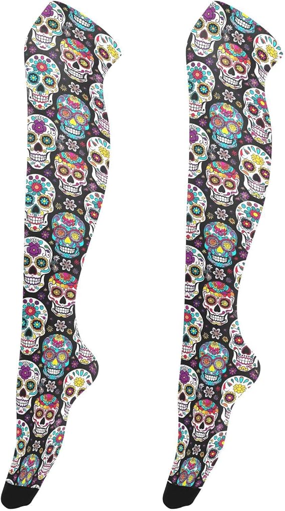 Qilmy - sugar skull boots for women