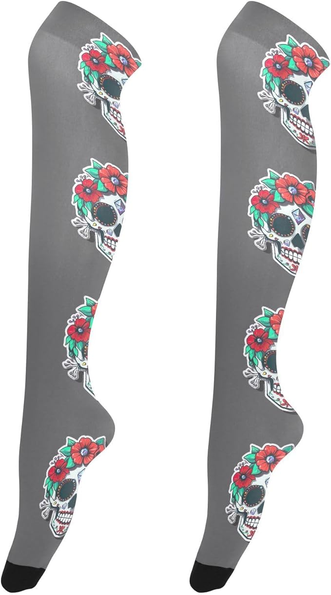 Qilmy - sugar skull boots for women