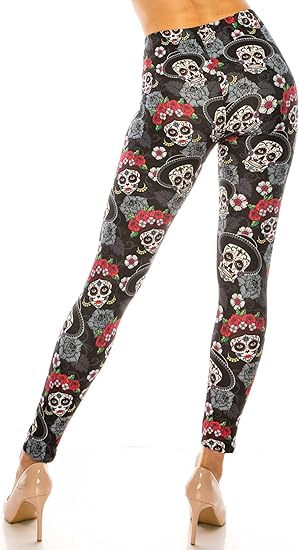 World of Leggings - sugar skull leggings for women