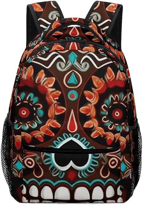 Laptop Backpack for Men Women Lightweight Daypack with Compartment Rucksack Sugar Skulls Day of The Dead Laptop Bag - best sugar skull backpack