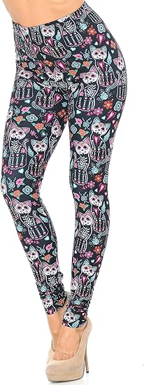 World of Leggings - sugar skull leggings for women