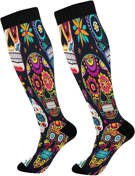 Kigai - sugar skull socks womens