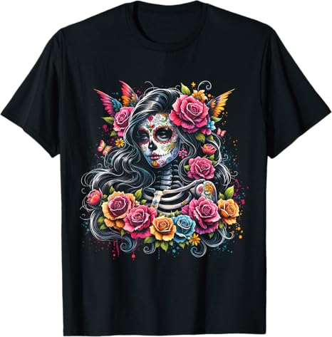 De Los Muertos Apparel - sugar skull t-shirt womens