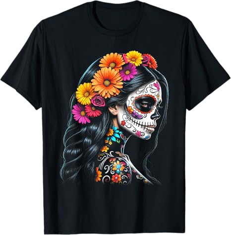 De Los Muertos Apparel - sugar skull t-shirt womens