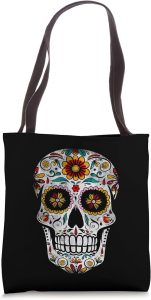 Mexican skull sugar day dead dia muertos halloween skeleton Tote Bag - sugar skull handbags for sale
