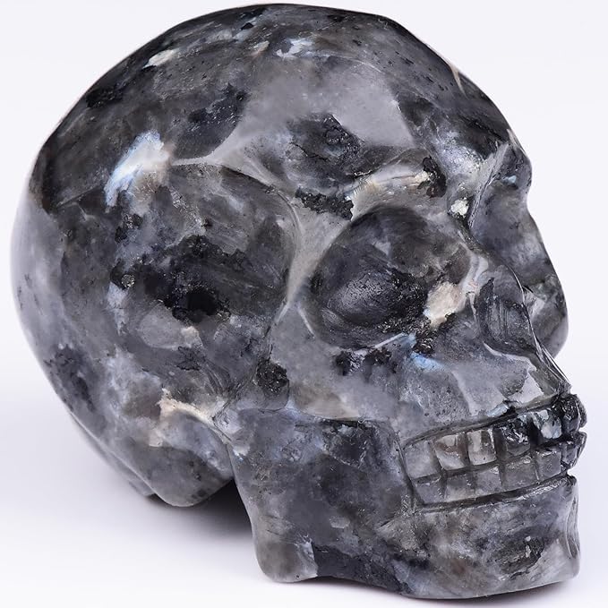2 Inch Shimmer Stone Crystal Skulls Decor,Human Skull Sculpture Statues Healing Crystal Decor,Halloween Skull Figurines,Home Office Decoration Christmas Meditation Gifts for Men Women - sugar skull wine glass