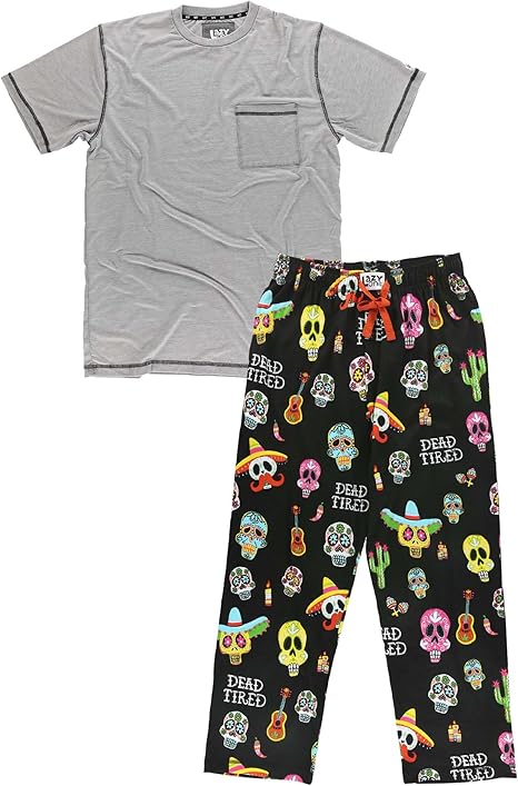 Lazy One - sugar skull pajamas womens