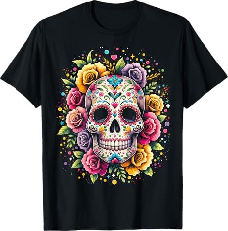 De Los Muertos Apparel - sugar skull t-shirt womens