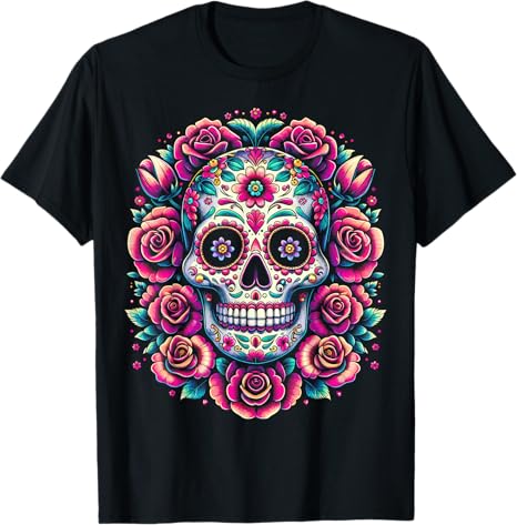 De Los Muertos Apparel - sugar skull t-shirt womens