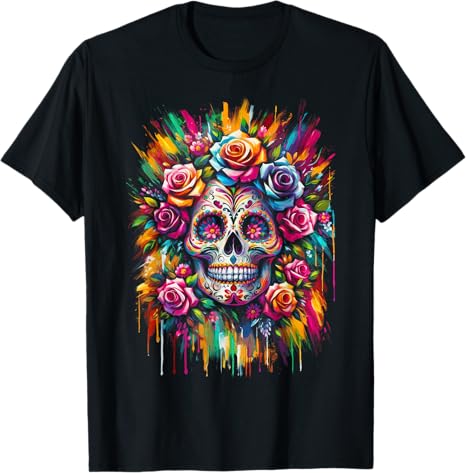 De Los Muertos Apparel - sugar skull t-shirt womens