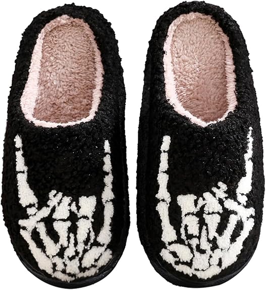 JINLONYU - sugar skull slippers womens