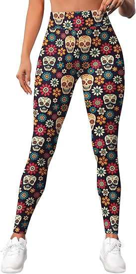 MSBHH - sugar skull leggings for women