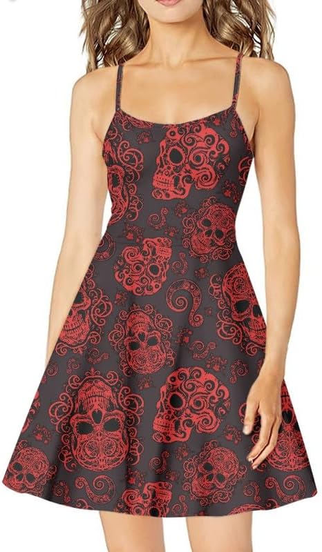 Irisjudy - sugar skull dress womens